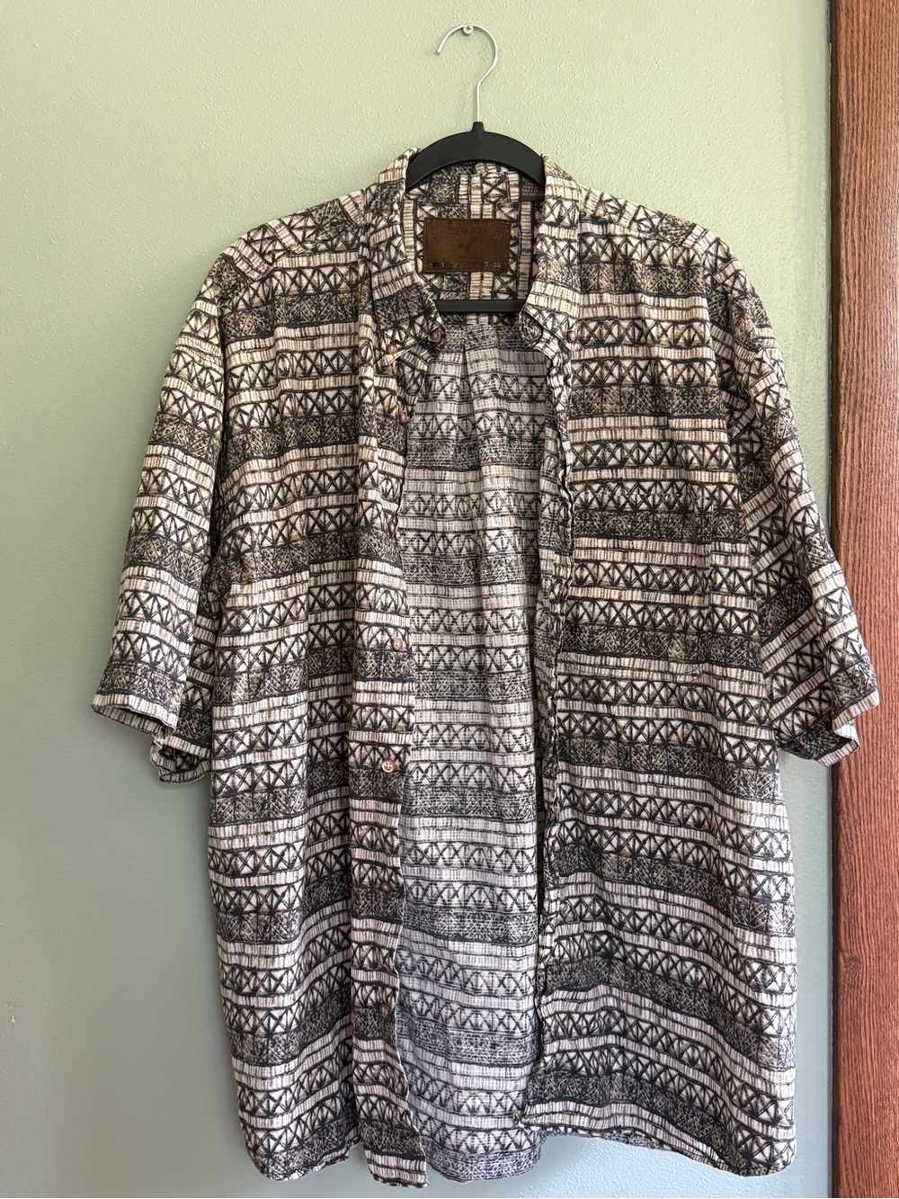 North River Patterned Short-Sleeve Men's Shirt Size XXL